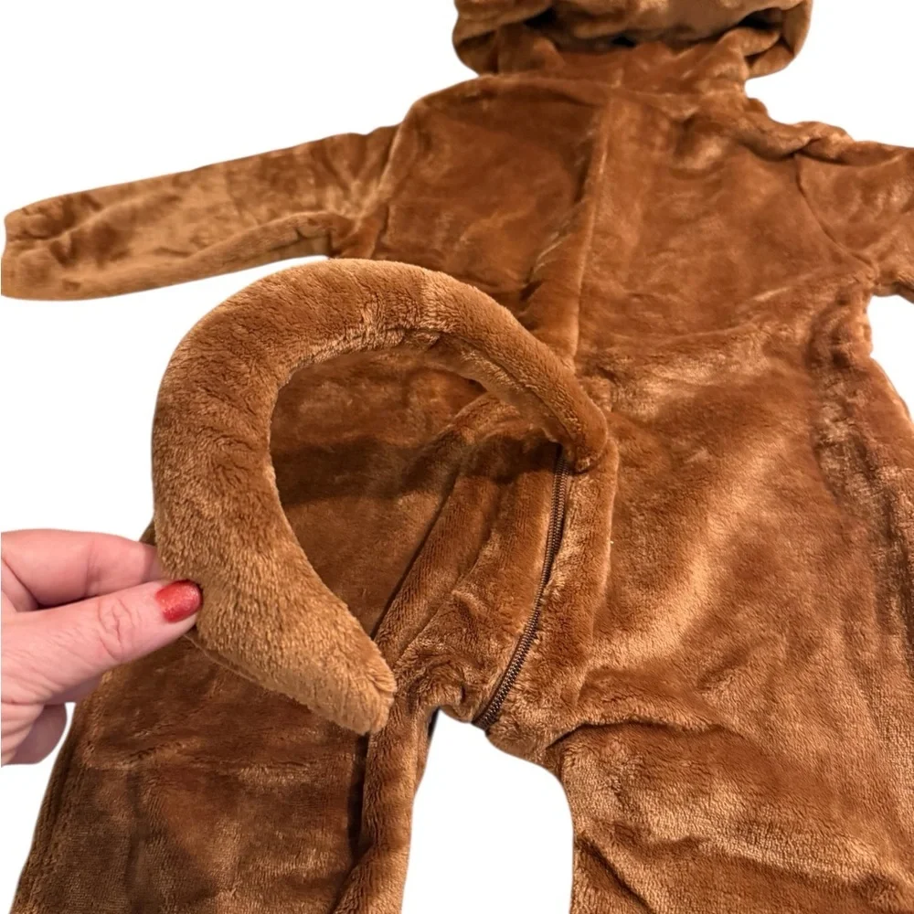 Kids Monkey Plush Hooded Onesie Play Party Costume Halloween by MCM